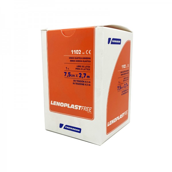 Lenoplast Free 7,5 cm x 2,7 mts: Venda elástica adhesiva (Caja)